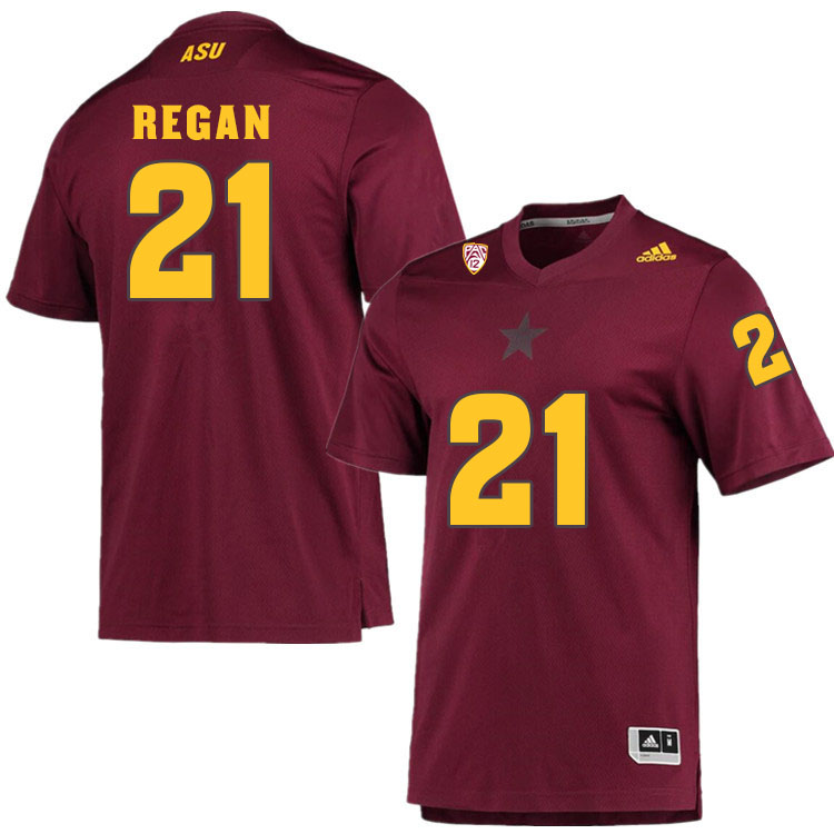 Men #21 RJ ReganArizona State Sun Devils College Football Jerseys Sale-Maroon